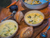 Cheese and broccoli soup with Black Bomber