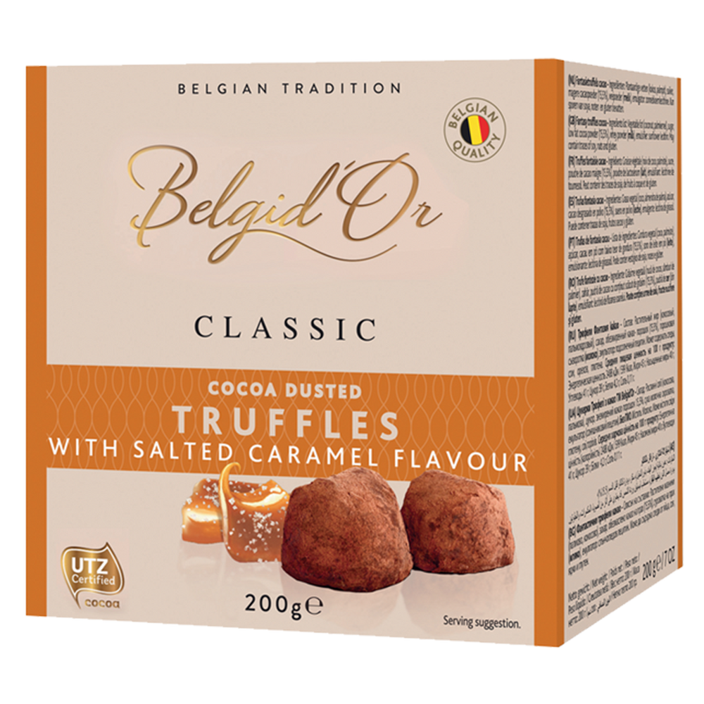Belgid’Or Belgian Cocoa-Dusted Salted Caramel Truffles, 200g