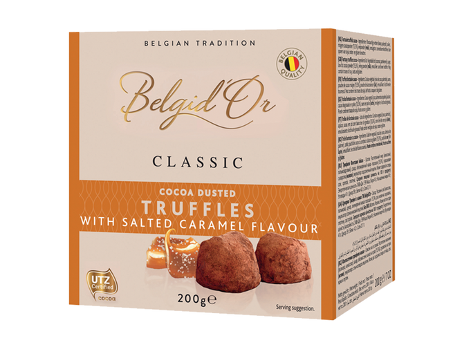 Belgid’Or Belgian Cocoa-Dusted Salted Caramel Truffles, 200g