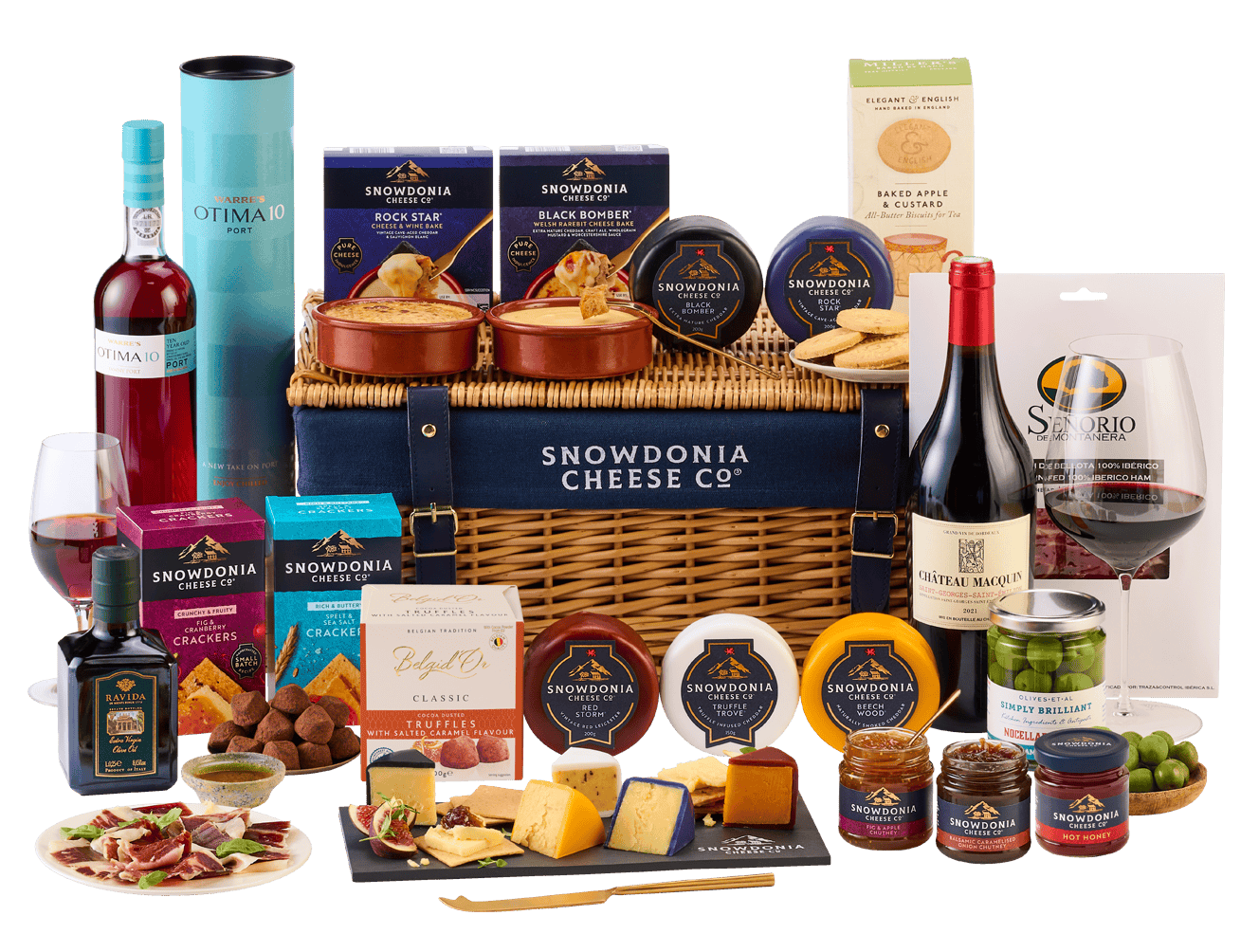 Cheese, Charcuterie & Fine Wine Wicker Hamper – Perfect Gift