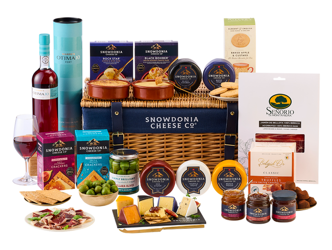 Cheese, Charcuterie & Port Wicker Hamper