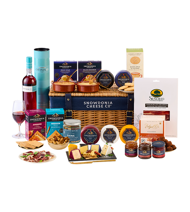 Christmas Cheese, Charcuterie & Port Wicker Hamper