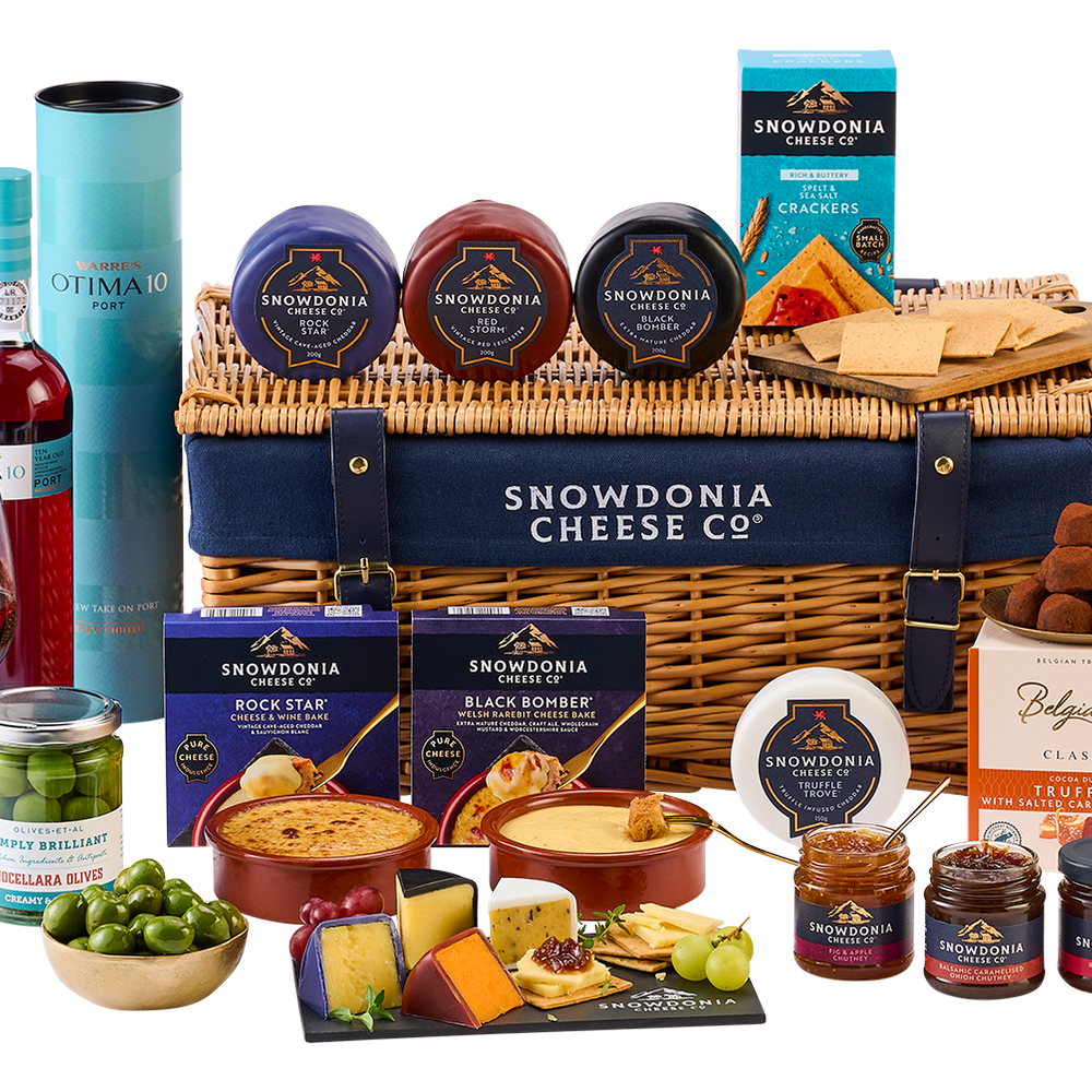 Cheese & Port Wicker Hamper