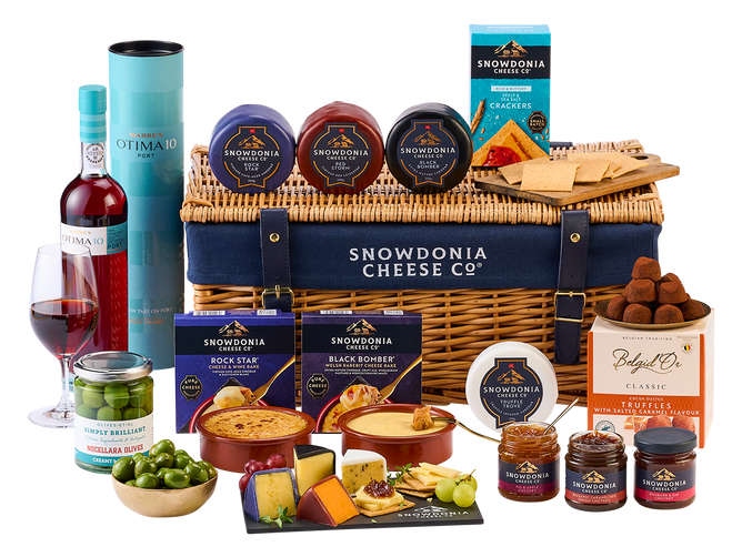 Cheese & Port Wicker Hamper