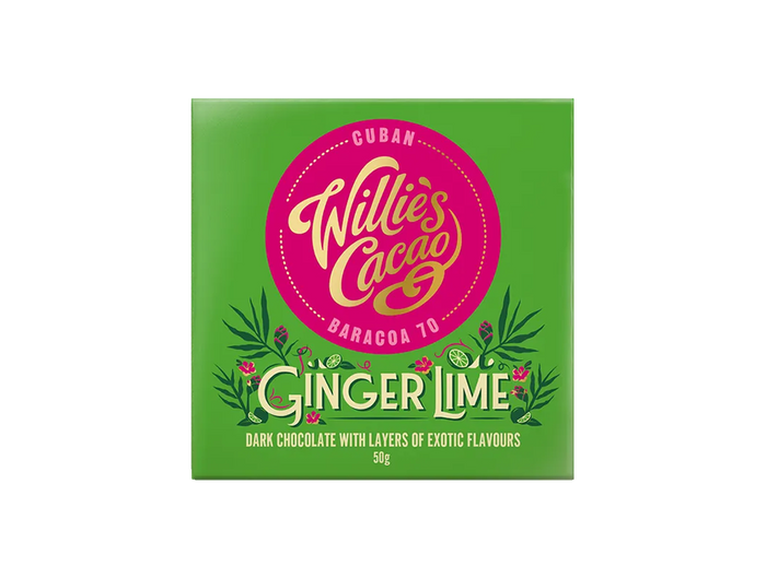 Willie's Cacao Ginger Lime 70% Dark Chocolate Bar