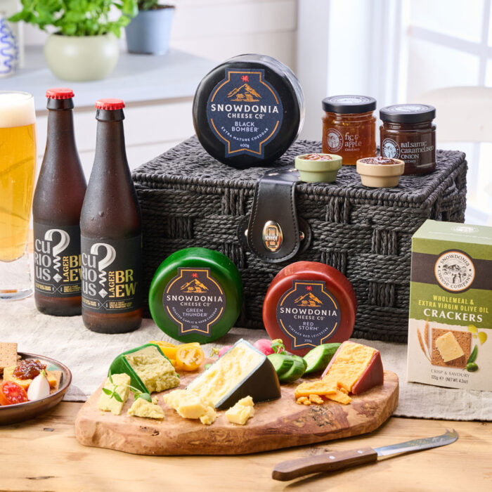 Cheese and beer hamper