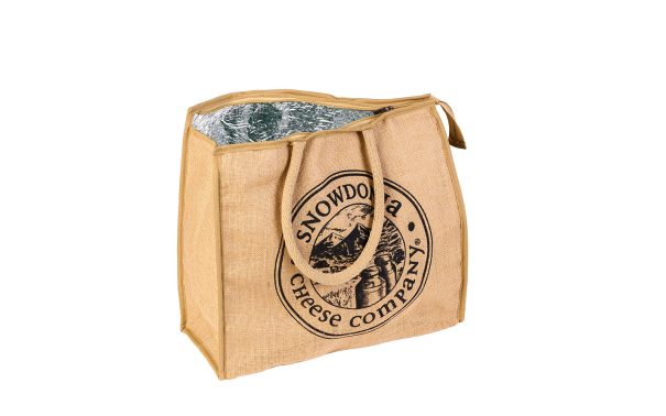Insulated jute picnic cool bag