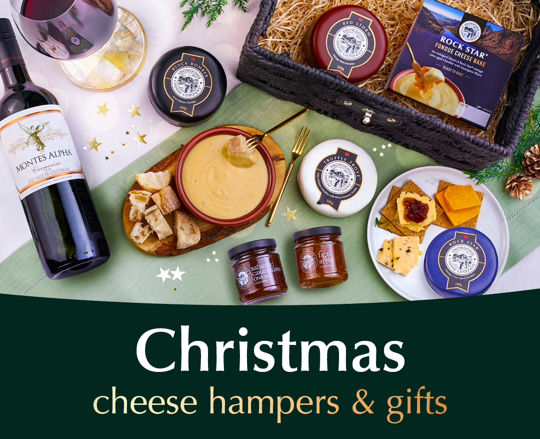 Christmas homepage mobile banner from Snowdonia Cheese
